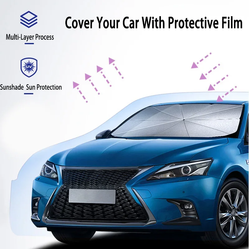 Car Front Windshield Sunshade Umbrella Easy Install, Easy Store For Infiniti Q50L QX50 QX60 Q60 Q60S QX70 Q30 Q80