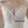 BEPEITHY Customized Lace Wedding Dress Court Train For Women Bride 2023 Sleeveless Princess Bridal Ball Gown Vestidos De Novias 5