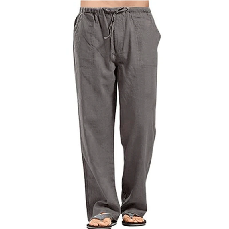 FGKKS Linen Wide Men Pants New Korean Oversize Linens Streetwear Trousers Male Spring Casual Men Pants men pants