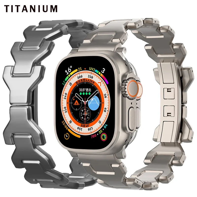 Titanium Strap for Apple Watch Ultra Series 9 8 7 3 4 5 6 se 5 4 3 2 1 Metal Bracelet for iwatch ultra 2 49mm 45mm 42mm 44 41 40