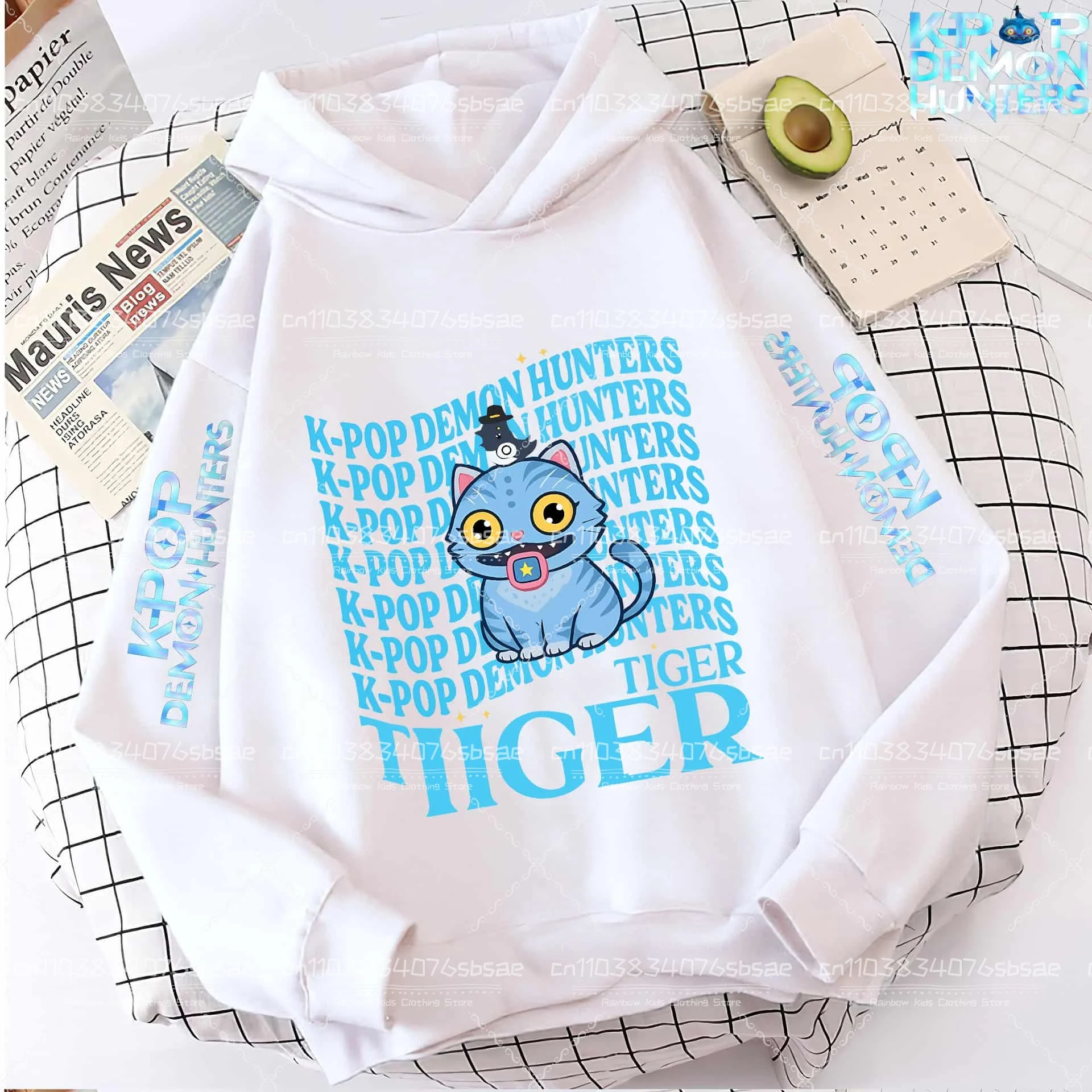 KPop Demon Hunters Huntrix Sweat à Capuche Enfants à Manches Longues Manteaux Adolescentes Filles Sweats à Capuche Enfant En Bas âge Bébé Enfants Pull Pull