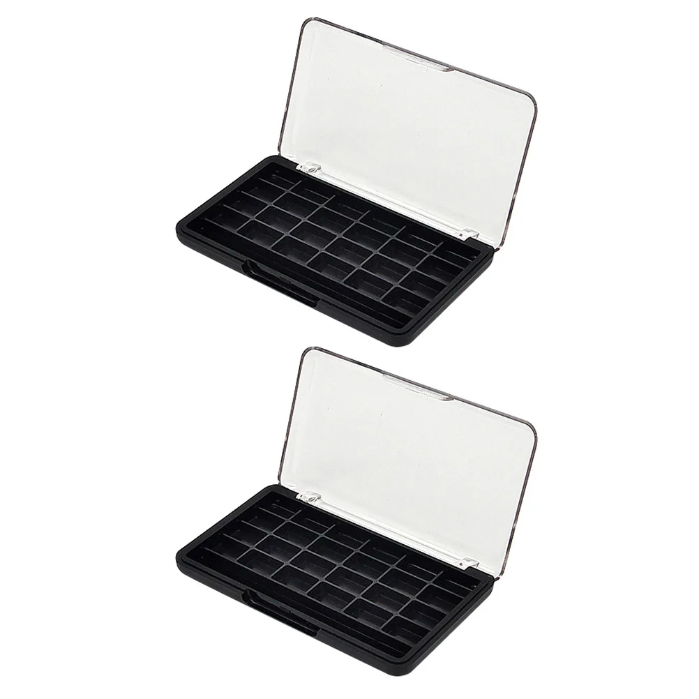 

2 Pcs Eye Shadow Tray Makeup Eyeshadow Container Cases Lipstick Sub Plate Plastic Travel DIY Storage Empty