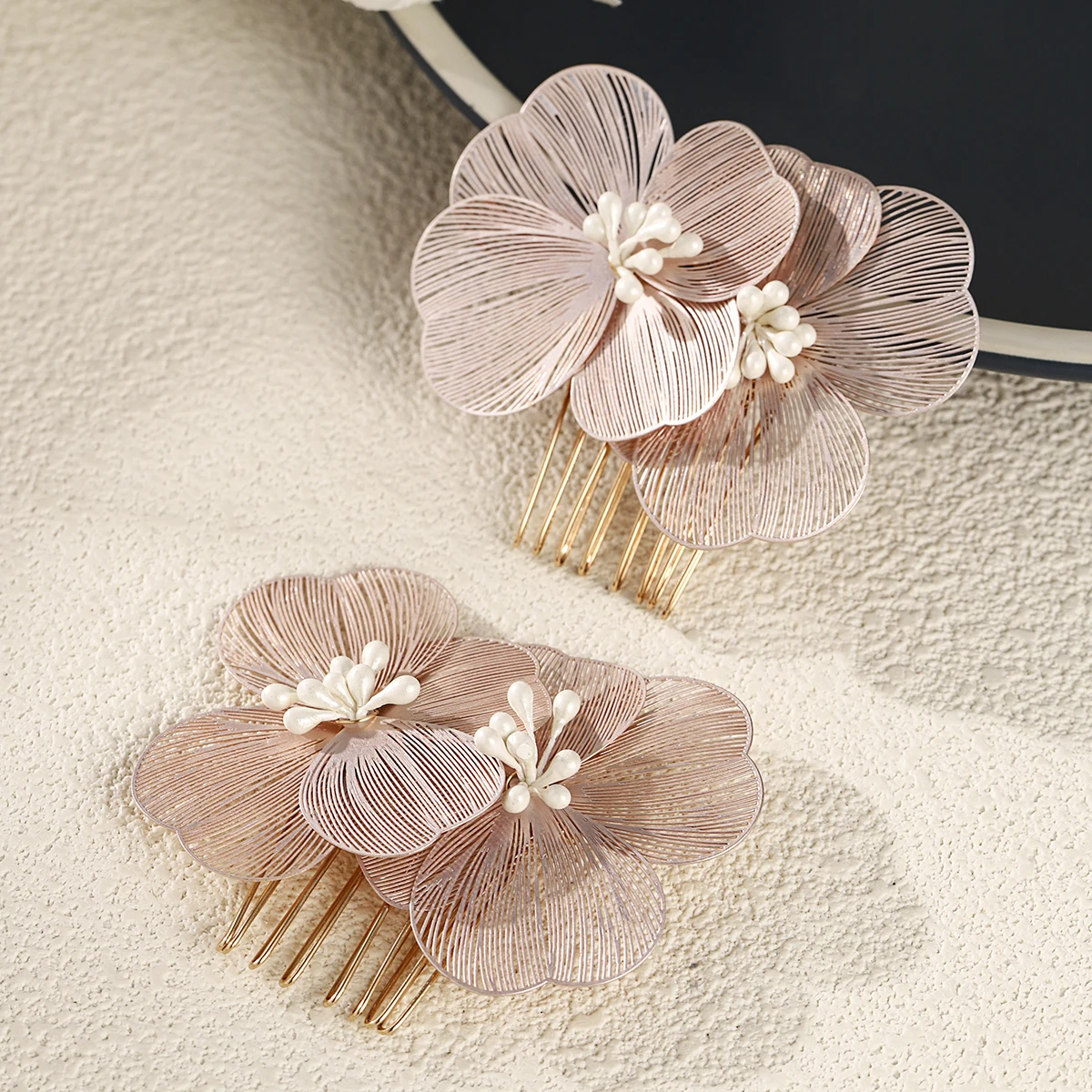 Modische 1/2 Stück/Set Perlen-Haarspangen für Frauen, silberne Braut-Haaraccessoires, Hochzeitsschmuck, Kopfschmuck für Frauen und Mädchen – Detail 6