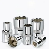 1/2inch Drive 12 Point Wrench Head CR-V Alloy Mirror Rustproof Ratchet Wrench Socket 8-36mm Short Torx Socket For Nut Removal 2