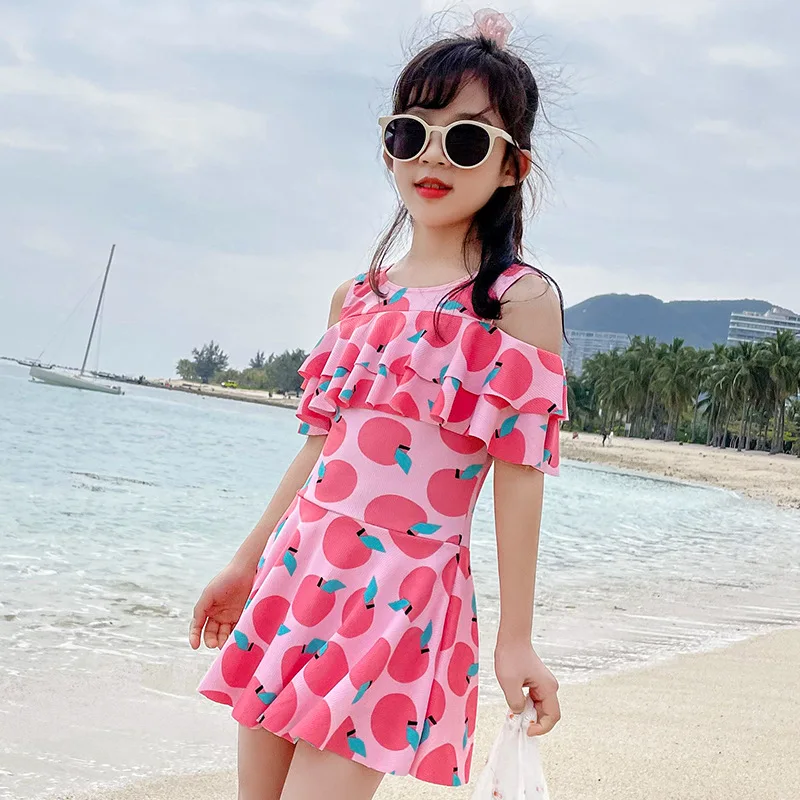 Summer Girls One-piece Swimsuit 5-8 Years Old,children swimwear,swimsuit one piece