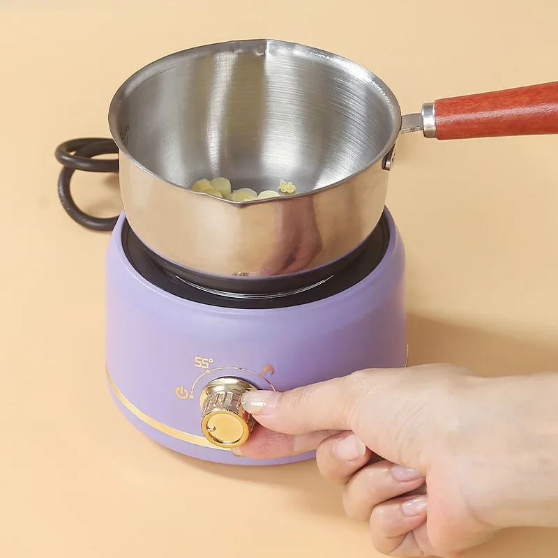 New DIY Tool Wax Bottle Sugar Butter Melting Pot Heating Furnace Insulation Hot Milk Stainless Steel Mini Melting Wax Pot