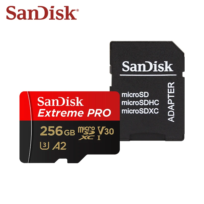 샌디스크 익스트림 프로 microSD 카드 UHS-I A2 U3 V30 200MB/s 32GB 64GB 128GB 256GB 512GB 1TB 4K UHD TF 메모리 카드 (카메라, 드론용)