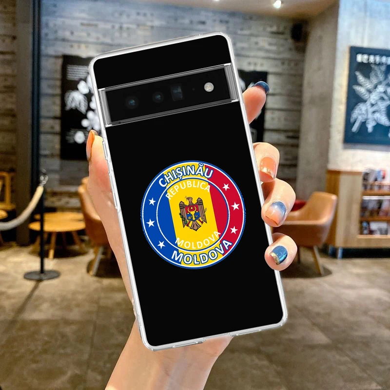 Moldova Flag Soft TPU Clear Phone Case