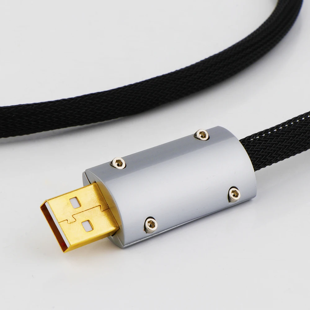 Monosaudio 구리 실버 도금 오디오 애호가 DC 케이블, 선형 업그레이드 케이블, USB to DC 플러그, DC 플러그 오디오 케이블, 14AWG OCC
