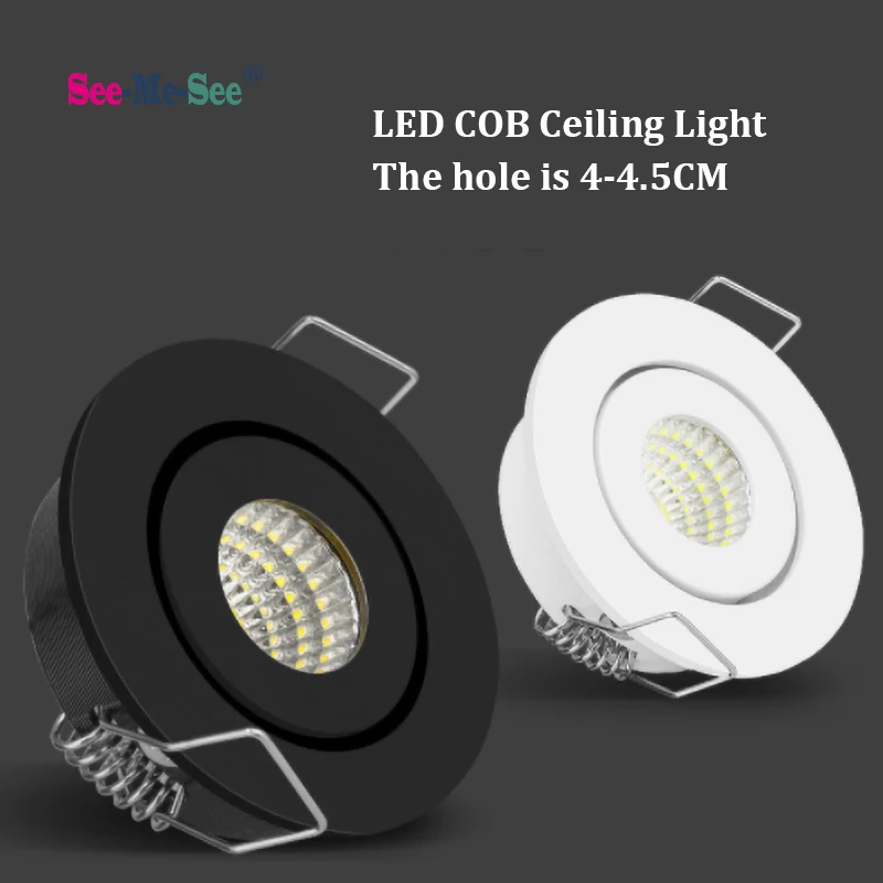 

5PCS Modern MINI Recessed LED Waterproof Dimmable COB Downlight 3W AC85-265V Ceiling Corridor Spot Light LED Ceiling Lights