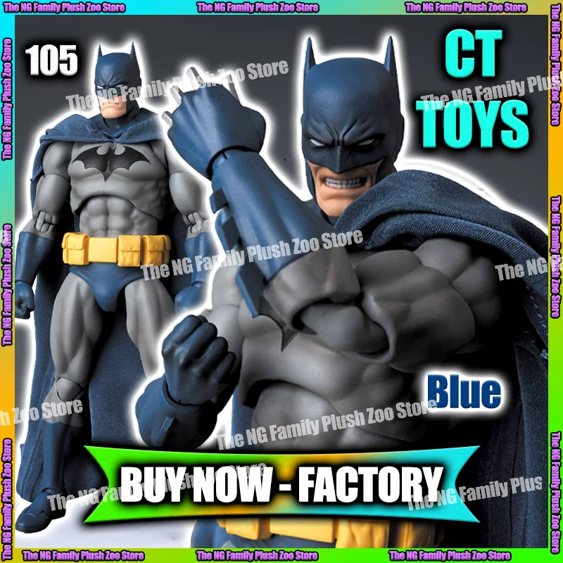 In Stock CT Toys Batman Hush Mafex 105 Blue Version Black Version Dc Bat Man Anime Action Figure Figurine Model Statue Gift Toys