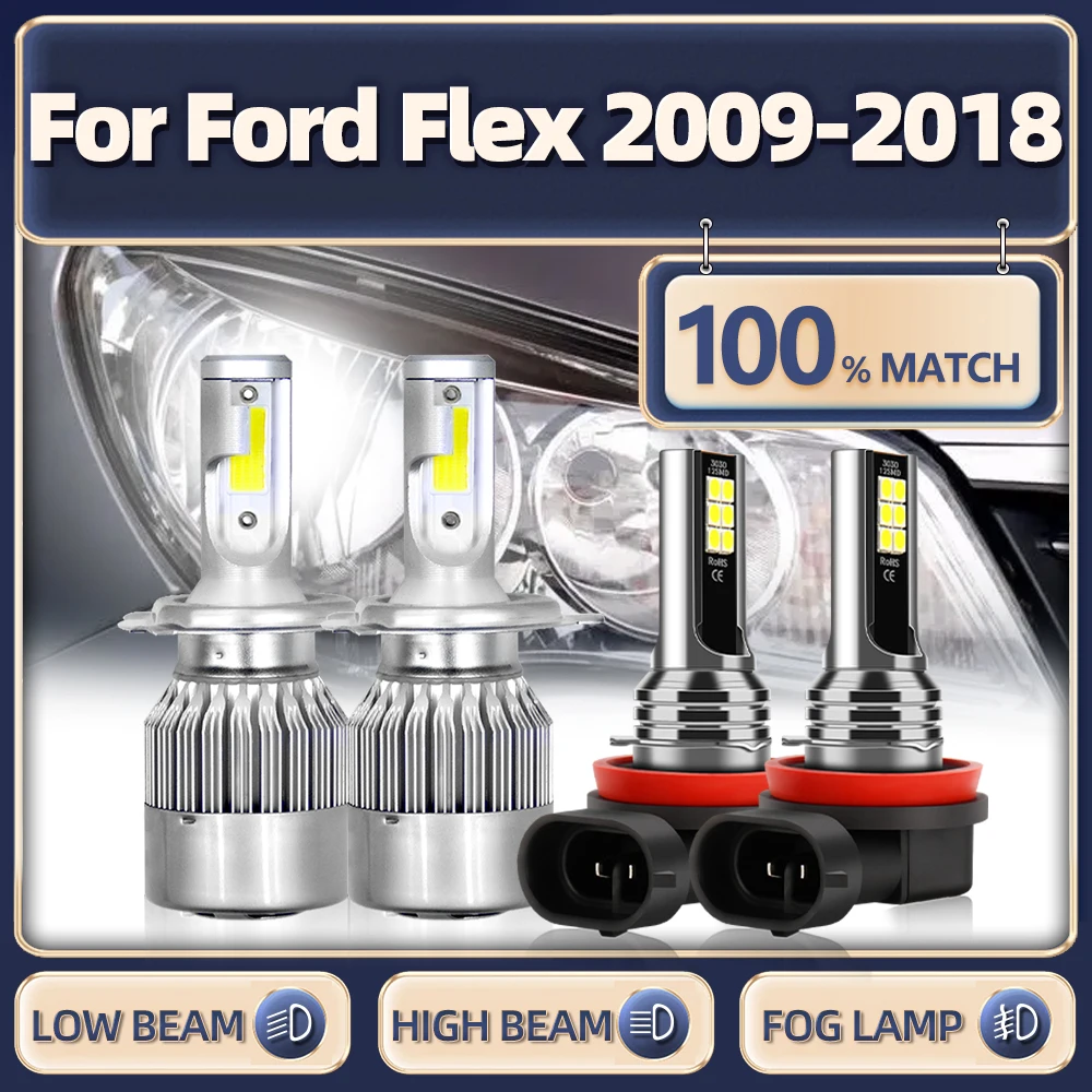 

H13 LED Car Light H11 Turbo Auto Fog Lamp 40000LM Car Headlight Bulbs For Ford Flex 2009-2011 2012 2013 2014 2015 2016 2017 2018