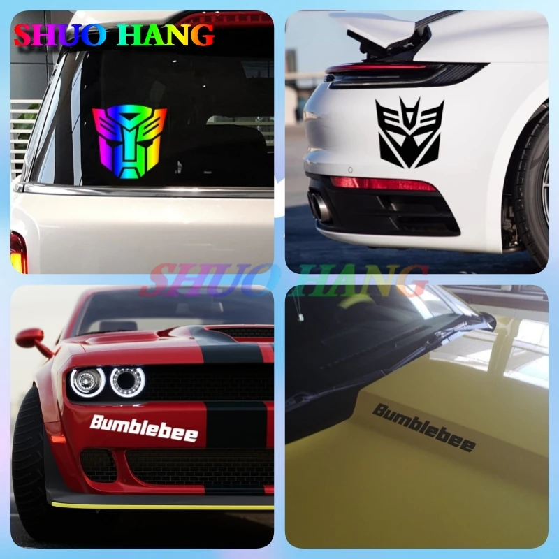 Transformers 'Autobot Bumblebee Decepticon Symbol Vinyl Decal Sticker Car Truck Accessori Moto, Casco, Alta Qualità