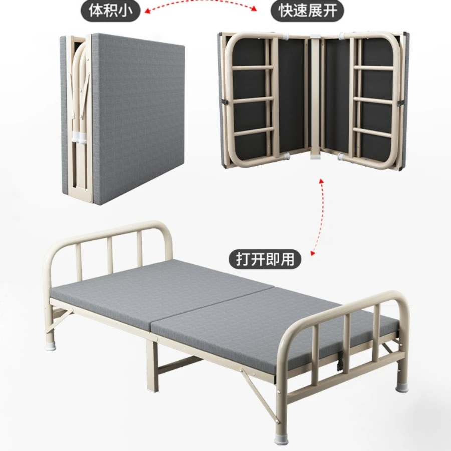개인 휴대용 간단한 접이식 침대, 180x75, 조립식 집, 침실, 로프트, 싱글 침대, 카메라, 가정용 가구