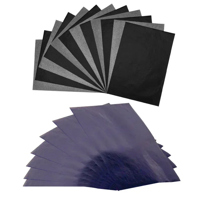 50 Sheet A4 Size Copy Carbon Paper Reusable Tracing Transfer Paper for Office School Home Canvas Wood Glass Metal Ceramic - 3