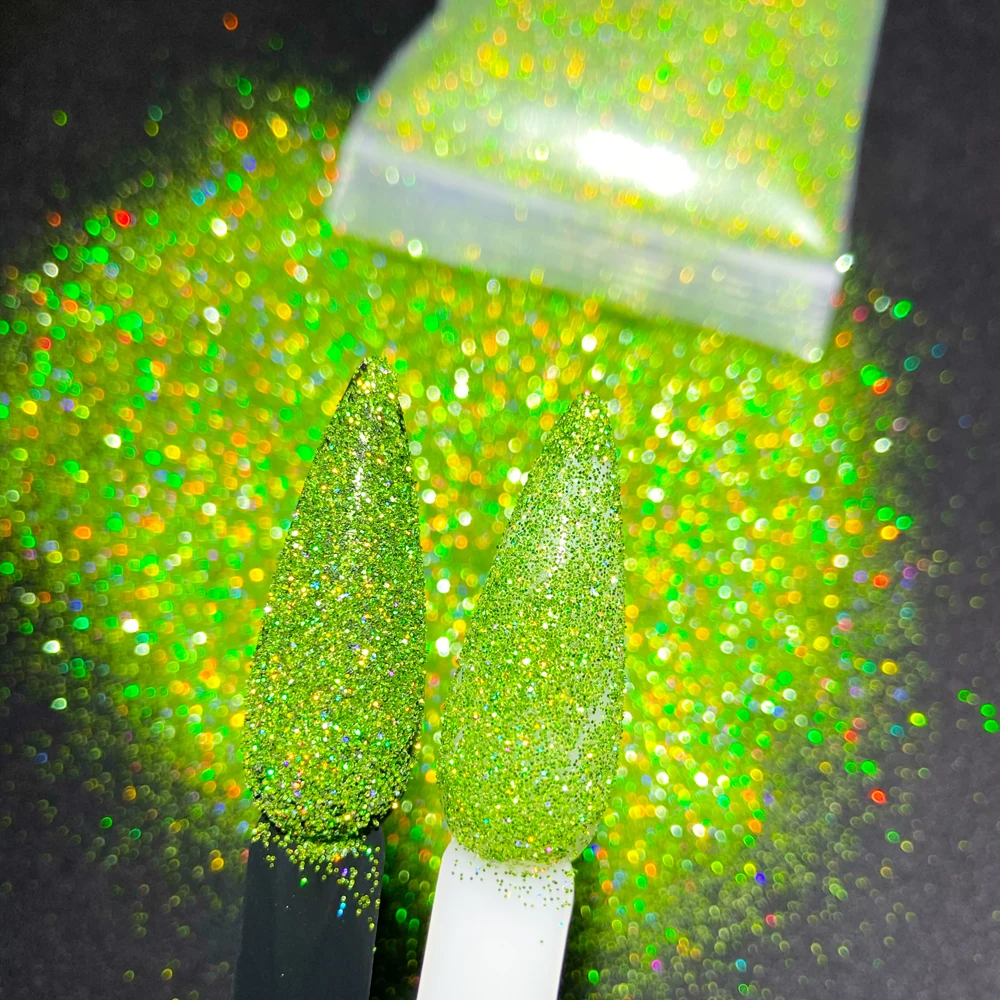 50g Christmas Glow-in-the-Dark Pigment Powder - Luminous Green/Blue/Red Cosmetic for Nails, Face, and Body (12 Colors)