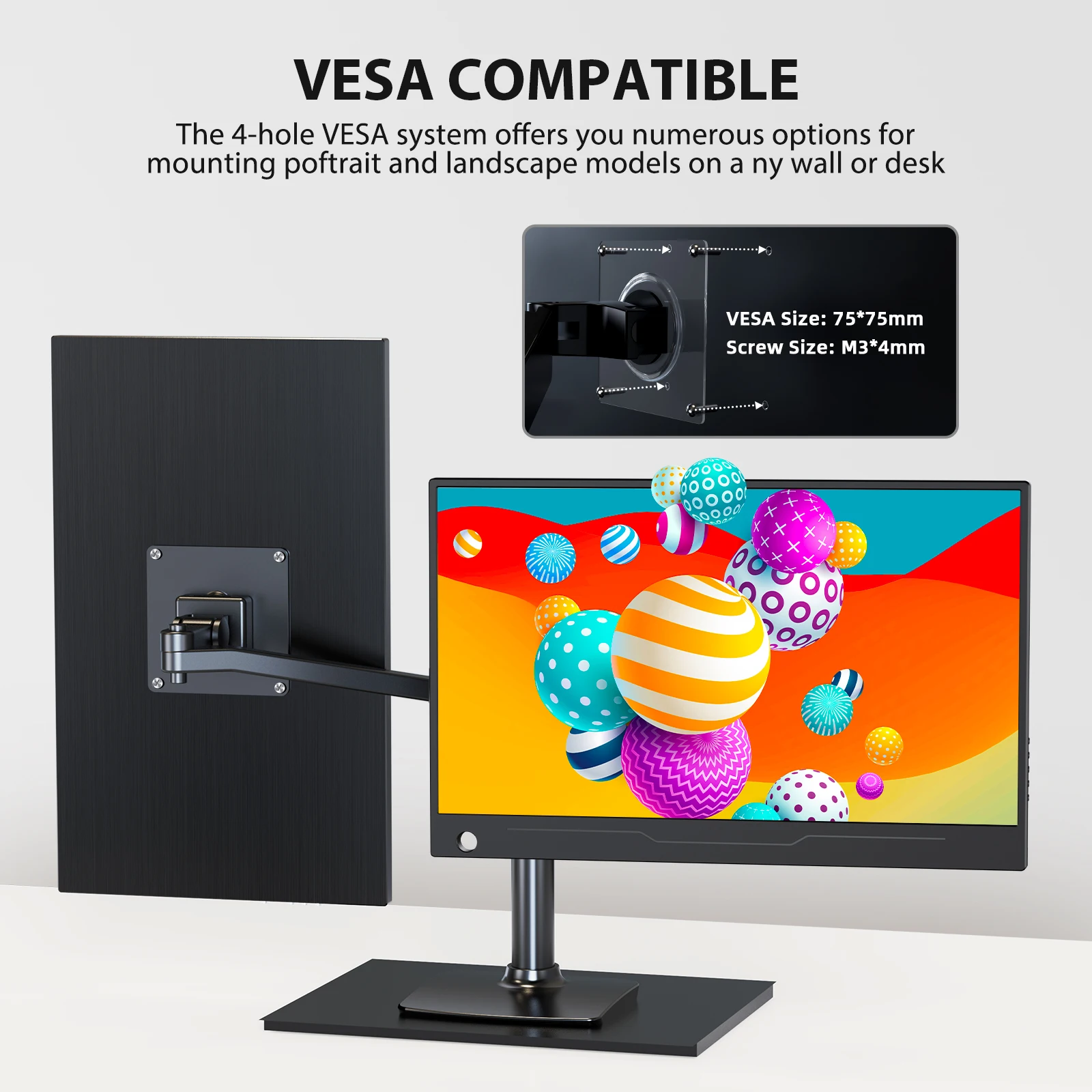 UPERFECT 14 ġ ġ ũ ޴  FHD 1080P HDR LCD ÷ PC Ʈ  IPS  ȭ Vesa Ʈ Ʈ ִ̽ Xbox PS4/5 ġ