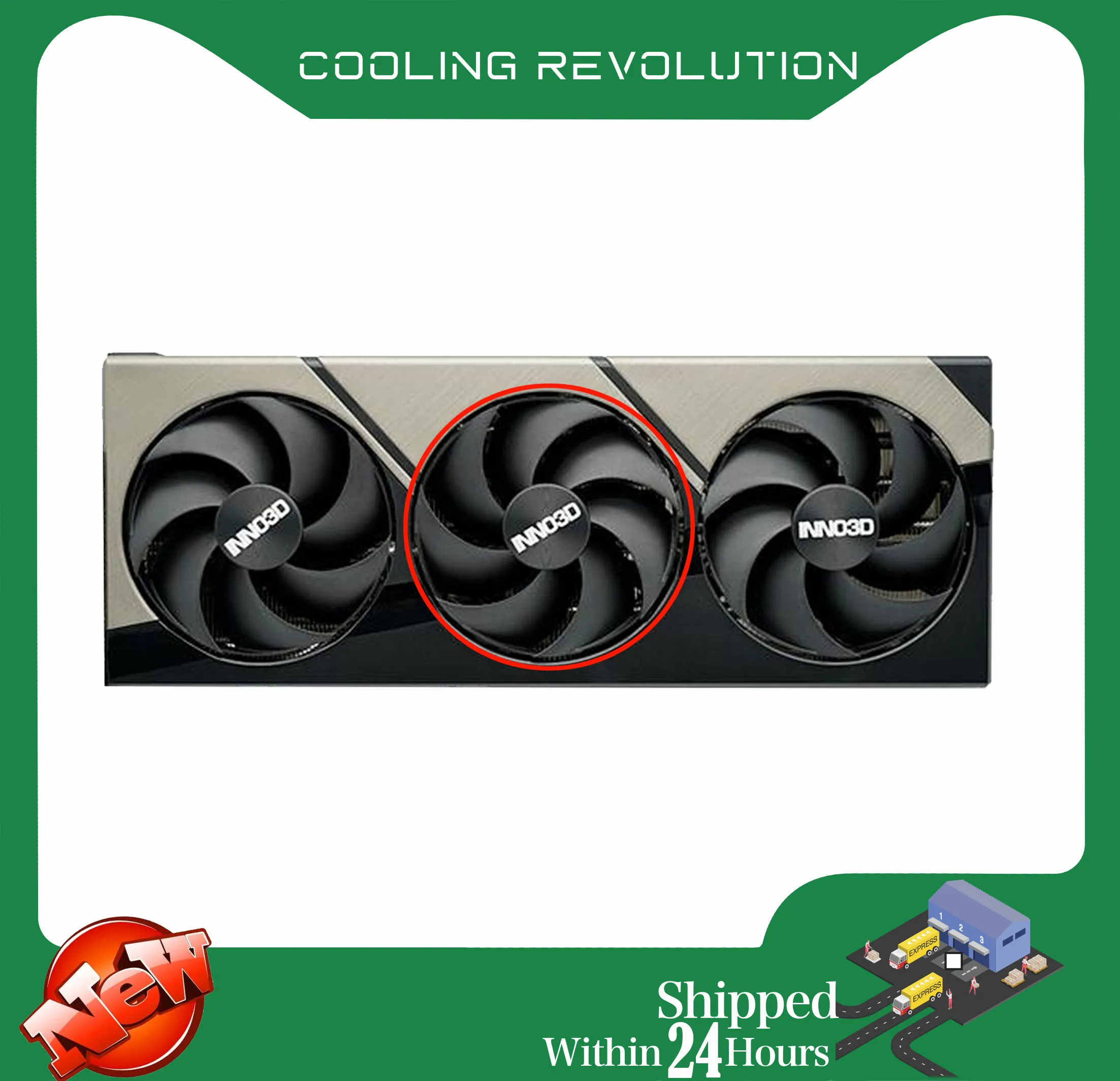 Ventilador de Placa Gráfica 98 mm Fd10020m12d Inno3d Geforce Rtx 4090 x3 Ventilador oc - Imagem 2