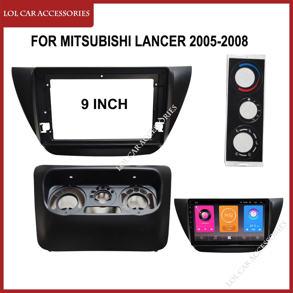 Автомобильный радиоприемник для MITSUBISHI Lancer IX 2005-2008 рамка приборной панели 9 дюймов