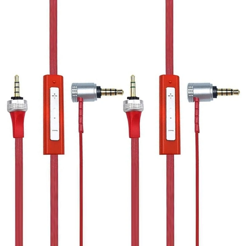 

Stylish Remote Mic Volumes Control AuxCable for MDRX10 MDRXB920 Earphones