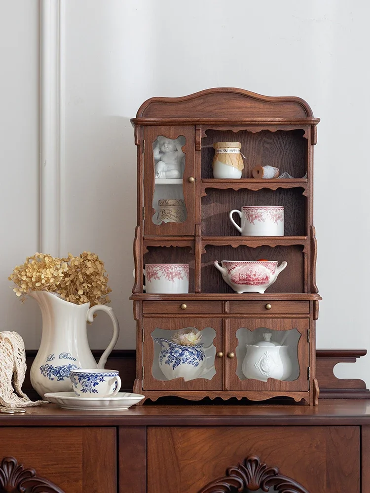 

Multi-Layer Storage Cabinet Desktop Cup Locker Showcase Wall Decoration