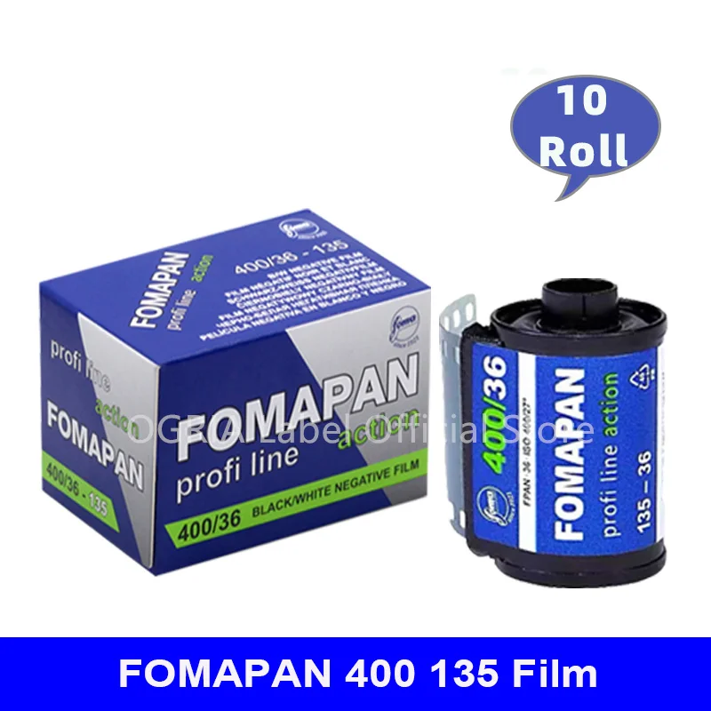 10 Rolls ILFORD 135mm B&W Film Rolls, HP5 Plus 400/Pan 100 400/Delta 400 ,Rollei RPX 100 400