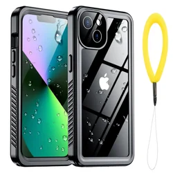 Ultimate Waterproof Phone Case - 360° Full Coverage, Shockproof, Dustproof, IP68 Certified - iPhone 13 Pro Max (Black Bracelet)