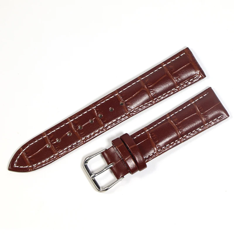 Premium Genuine Leather Watch Band - High-Quality Brown Strap