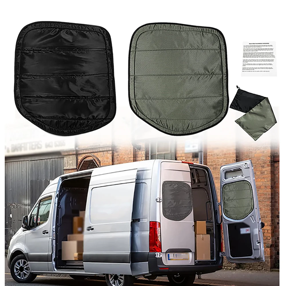 

Rear Window Sunshade Cover for Mercedes-Benz Sprinter Cargo Van 2019-2023 Insulated Blackout Rear Door Covers Windows Covers