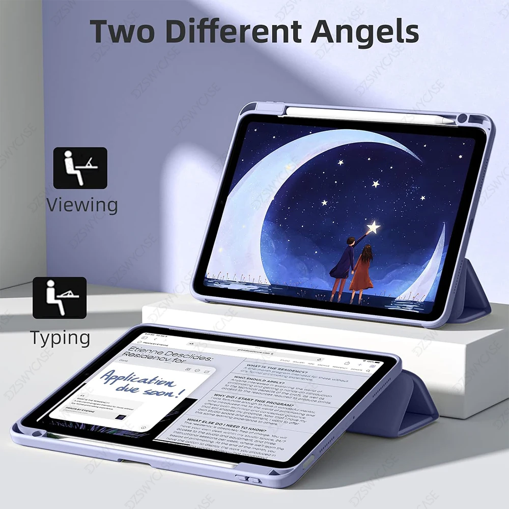 Enhanced Universal Tablet Protective Clear PC Case with Wake Feature