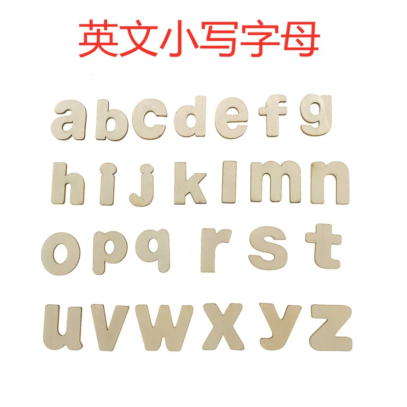 100pcs 20mm Small Wooden Letters for Crafts, DIY Wooden Alphabet