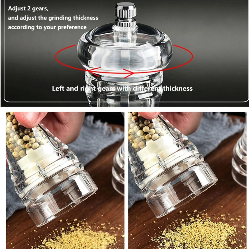 Salt And Pepper Grinder Pepper Grinder Clear Pepper Grinder Mill Salt And Pepper