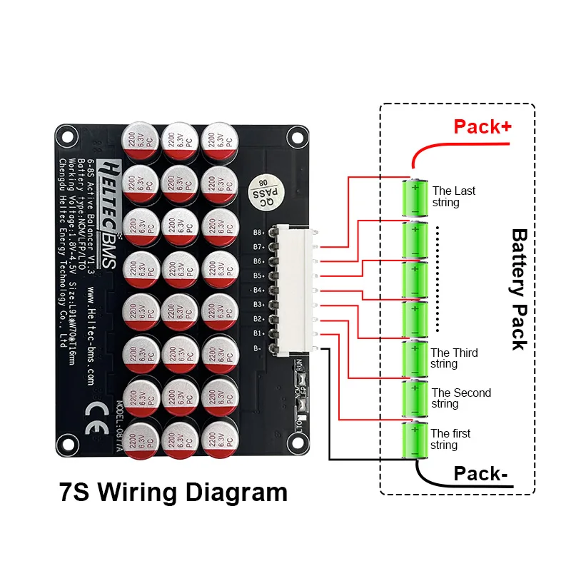 5A battery cell balance module 4s 3S 5S 6S 7S 8S 12S 13S 16S 20S 21S for Ternary