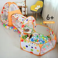 3 in 1 Portable Children's Tent Toys Camping Tent Kids Ball Pool  for Children Play House Crawling Tunnel Outdoor Pop-up Tents 1