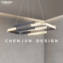 

Light Luxury Chandelier Dining Table Modern Minimalist and Magnificent Luxury Restaurant Nordic M Model Room Designer LED Light