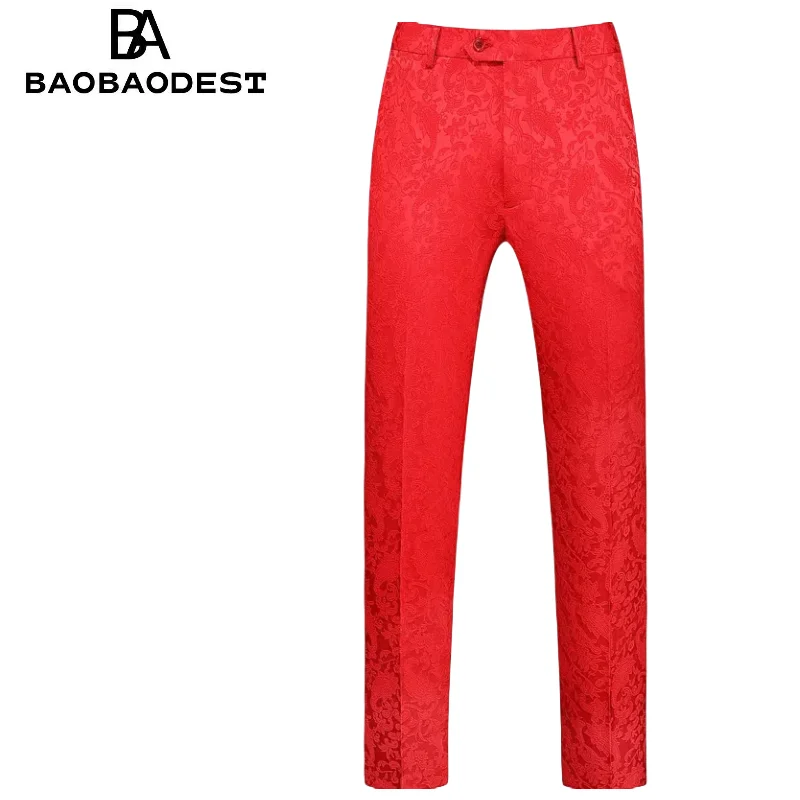 NONE Herren Smokinghose mit Blumen-Jacquard 5