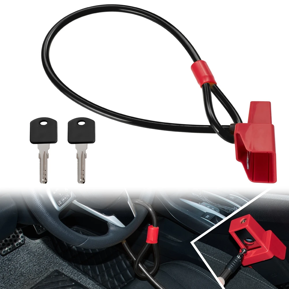 Car Anti Theft Steel Wheel Lock For Car Steering Wheel To Safety Belt