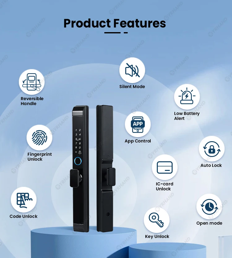 TUYA WiFi Smart Door Lock Waterproof Keyless Digital Electronic Lock Fingerprint