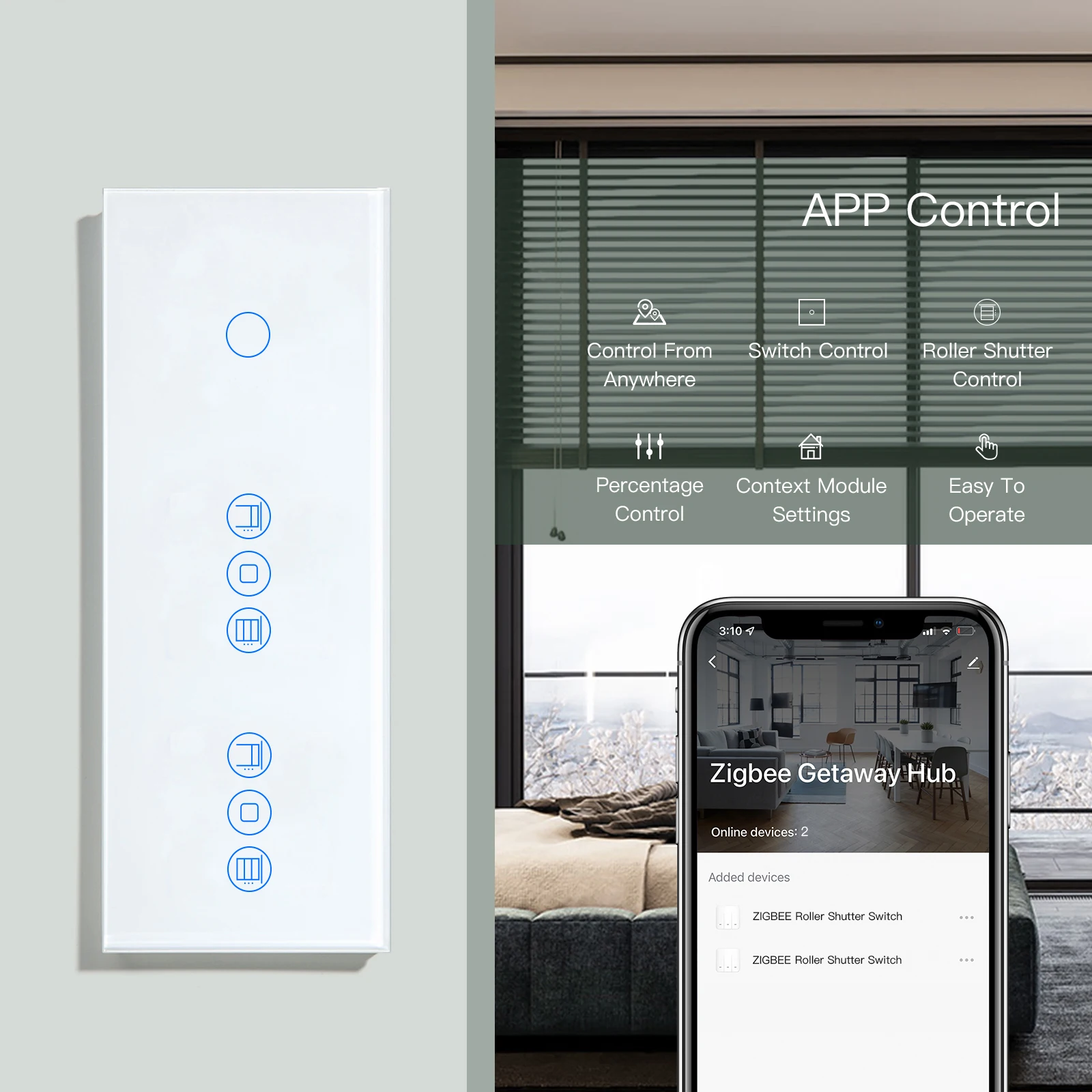 bseed zigbee touch light switches obturador duplo rolo 01