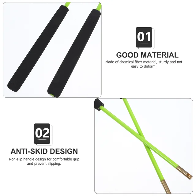 2 Pcs Anti Slip Handle Diabolo Stick Lightweight Ergonomic Design Chinese Bearing Reusable Team Sports Professional Juggling 6