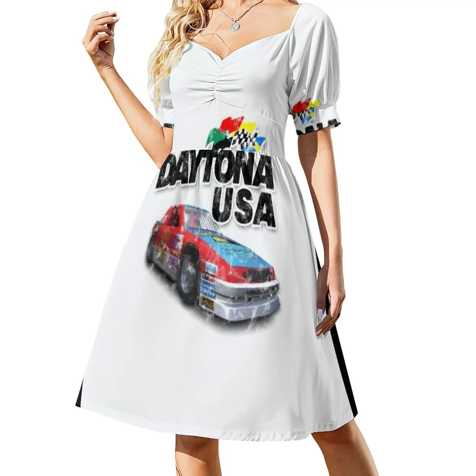 

Женское платье без рукавов Daytona, длинное летнее платье с надписью «US» и логотипом автомобиля, модель 2024, 2024