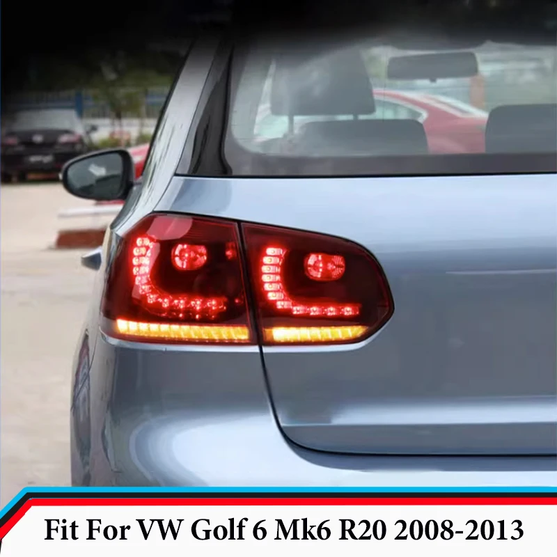 

Fit for VW Golf 6 Mk6 R20 2008-2013 Retrofitting The Tail Lamp Assembly with R20 LED Running Water Turn Signal and Running Light