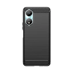 Shock Resistant Protective Silicone Phone Case - Soft TPU Back Cover for Honor Play 40 (Black)