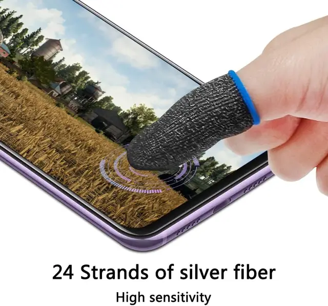 Guanti Da Gaming Touchscreen - Antiscivolo, Traspiranti, Per PUBG E Cellulare - Taglia Unica, Argento - Foto 2