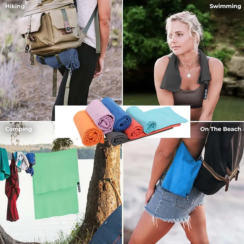 travel towel lightweight suitable for outdoor camping,hiking,backpacking,gym,quick drying towel,travel towel compact portable