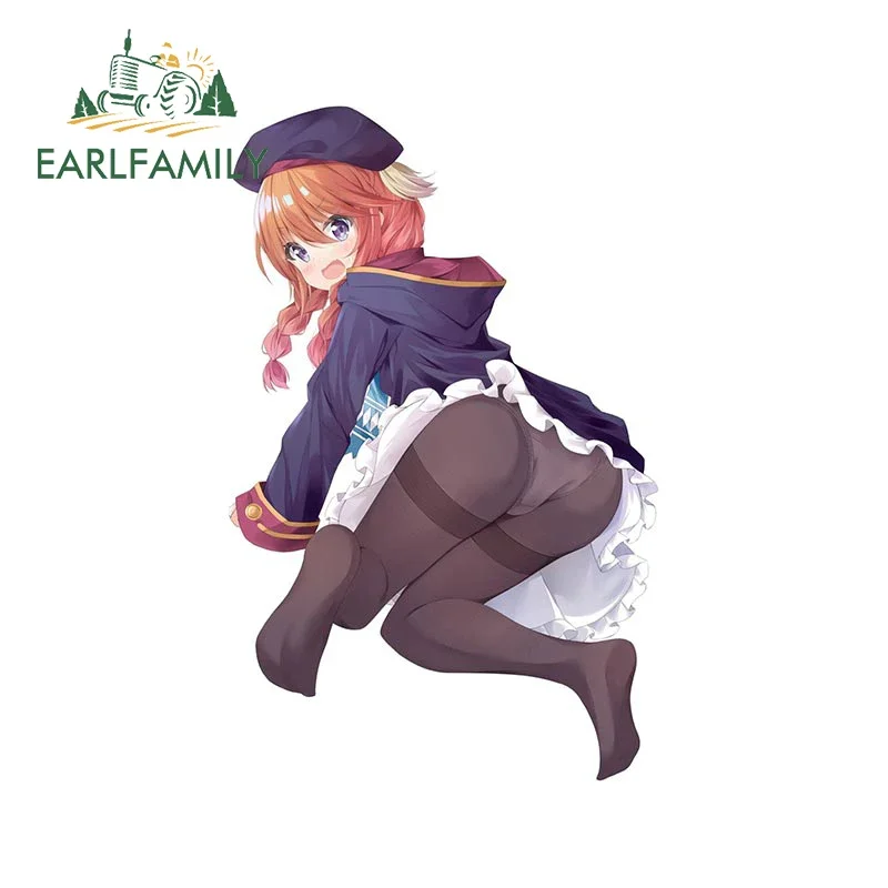 

EARLFAMILY 13 см x 8,3 см для черного шелкового сексуального аниме забавная наклейка для автомобилей Водонепроницаемая наклейка креативные мотоциклетные бамперы автомобильные аксессуары