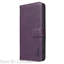 Luxury Matte Flip Leather Phone Case with Wallet and Anti - Theft Features - Moto G66Y 5G (PURPLE)
