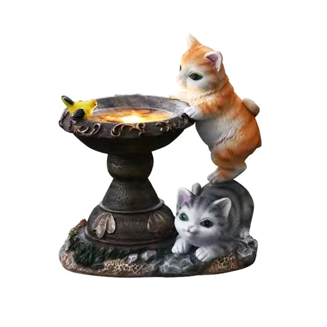 Kerti Led Napenergia Lámpák Nyúl Macskák Szobra Szobrok Kültéri Figurák Gyep Terasz Udvari Tornác Napfény Dísz Ház Dekorációk - Image 4