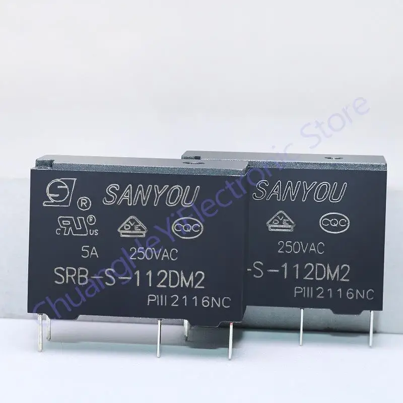 SANYOU 릴레이 SRB-S-105DM2 SRB-S-112DM2 4PIN 5V 12V 24VDC 5A250VAC 정상 열림 교체 세트 SRB-S-124DM2