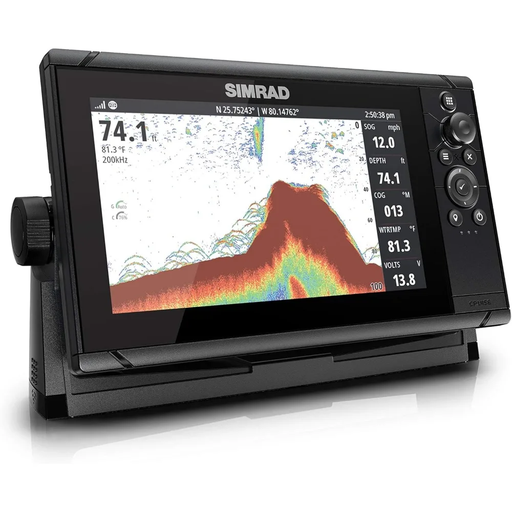 Cruise 9-9-inch GPS Chartplotter with 83/200 Transducer, Preloaded C-MAP US Coastal Maps